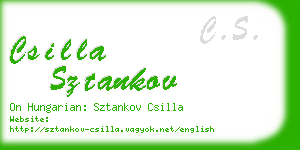 csilla sztankov business card